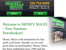 Tablet Screenshot of moneymaxx.ca